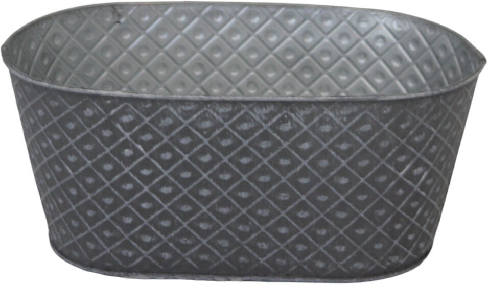 FD Pflanzgefäß Wanne S Zink 9 x 11,5 x 18 cm grau
