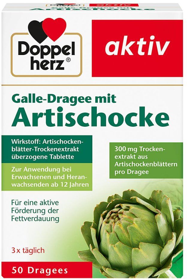 Doppelherz aktiv Galle-Dragee mit Artischocke