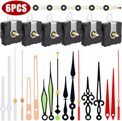 Modern Harvest Tools & Trends 6PCS DIY Wall Quartz Clock Movement Mechanism Kit Repair Tool Parts For Replacement 6PCS DIY Wall Quartz Clock Movement Mechanism Kit Repair Tool Parts For Replacement
