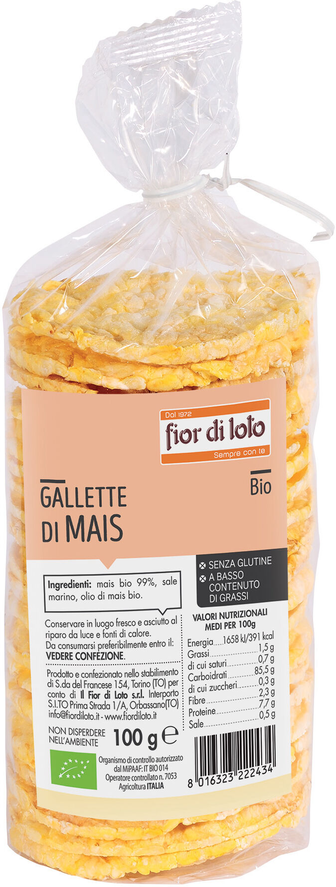 Biotobio Fdl Gallette Mais 100g