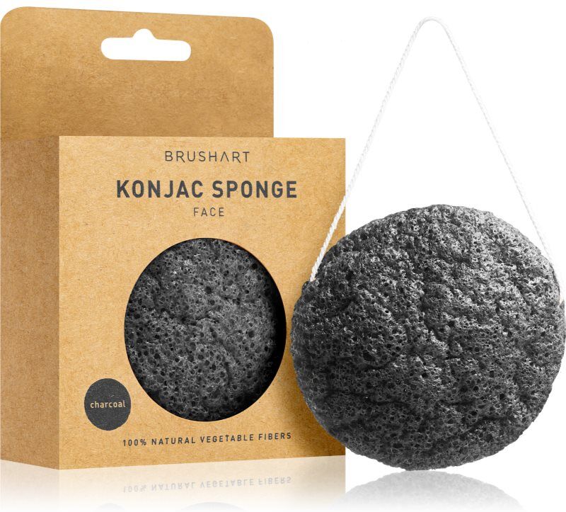 BrushArt Home Salon Konjac sponge gentle exfoliating sponge for the face Charcoal 5 g