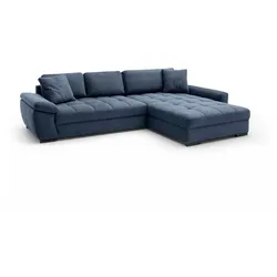 Ecksofa Redford Stoff Blau Marine