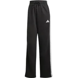 ADIDAS Damen Hose Essentials 3-Streifen Open-Hem French Terry, Größe M in Schwarz Schwarz