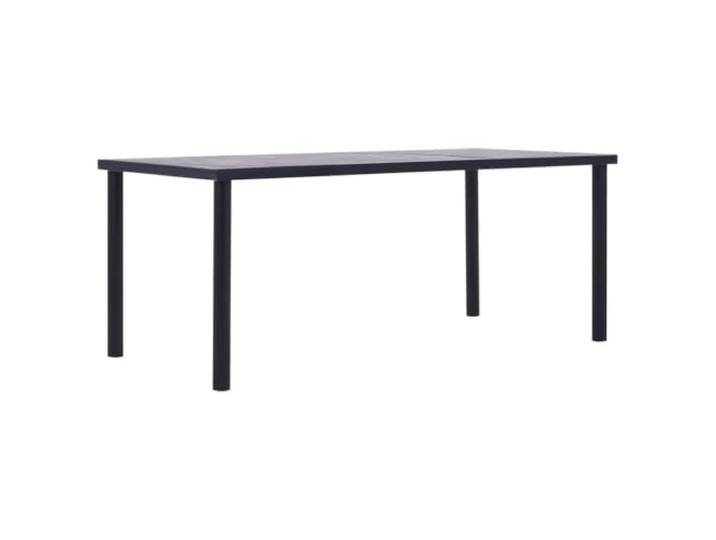 Makastle Esstisch Schwarz und Betongrau 200 x 100 x 75 cm MDF