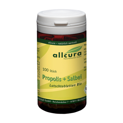 allcura Naturheilmittel GmbH PROPOLIS SALBEI Lutschtabletten Bio 100 St 07333006