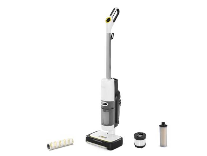 Kärcher aspirateur laveur avec vapeur SCV 4 Steam Vac\, solution 3-en-1 Vapeur\, aspiration & combiné\, élimine 99\,999% des virus* & bactéries**\, temps de chauffe : 30 s\, fonction d’auto-nettoyage