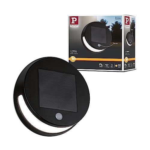 Paulmann Helena Solar LED buitenwandlamp rond zwart
