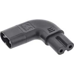 INLINE Netzadapter IEC 60320 C8 / C7, links/rechts gewinkelt 2pol,