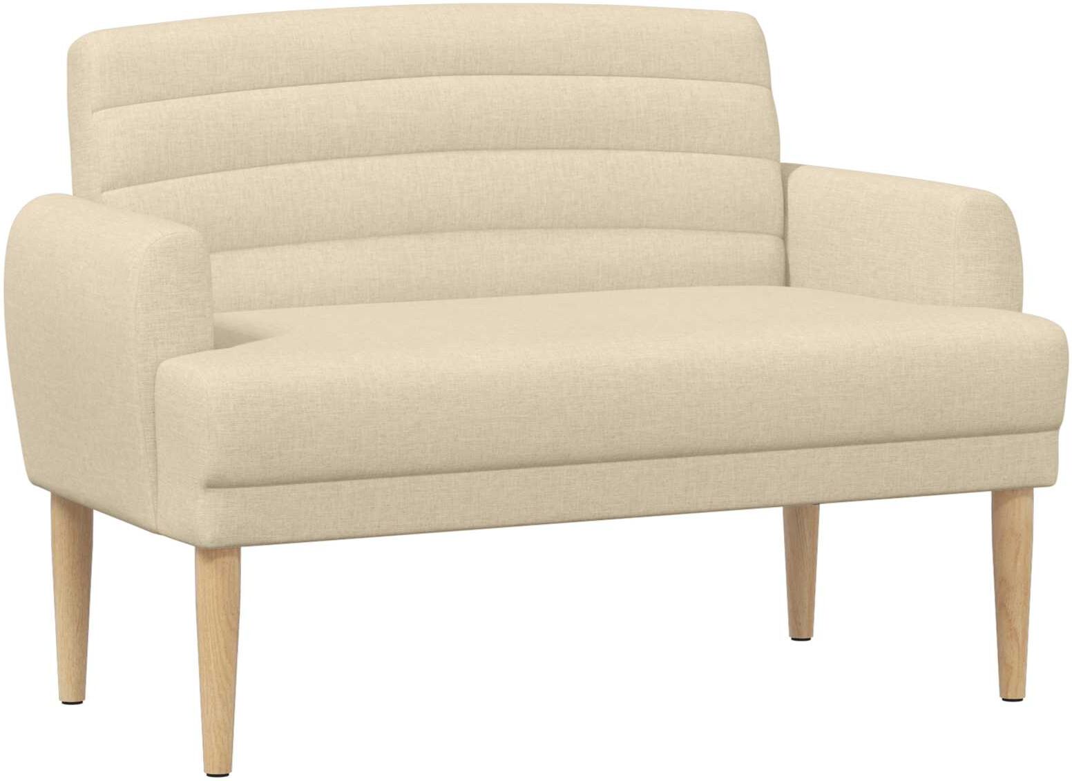 vidaXL Canapé love seat avec capitonnage en boutons Crème