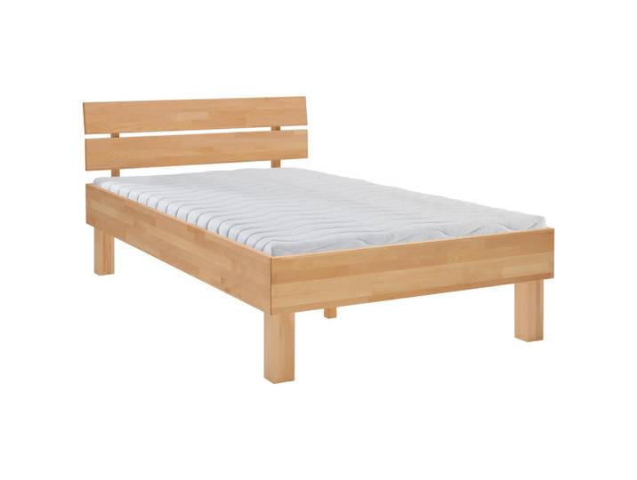Carryhome Bett, Buche, Holz, Buche, massiv, 120x200 cm, in verschiedenen Größen erhältlich, Schlafzimmer, Betten, Einzelbetten