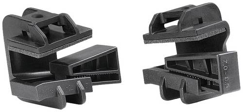HellermannTyton Beam Clamp B with foam-PA6GF30-BK Befestigungssockel steckbar 151-01186 Schwarz