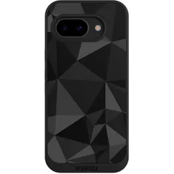 Nivocase Handyhülle für Google Pixel 9a Hülle NIVOpure Case Schwarz Abstrakt Geometric Muster (Google Pixel 9a), Smartphone Hülle, Schwarz