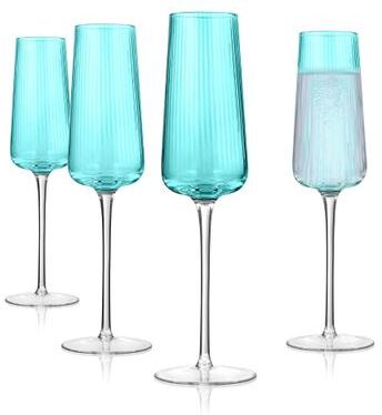 Artland Set of 4 Soho Optic Champagne Flutes - 8.5 oz