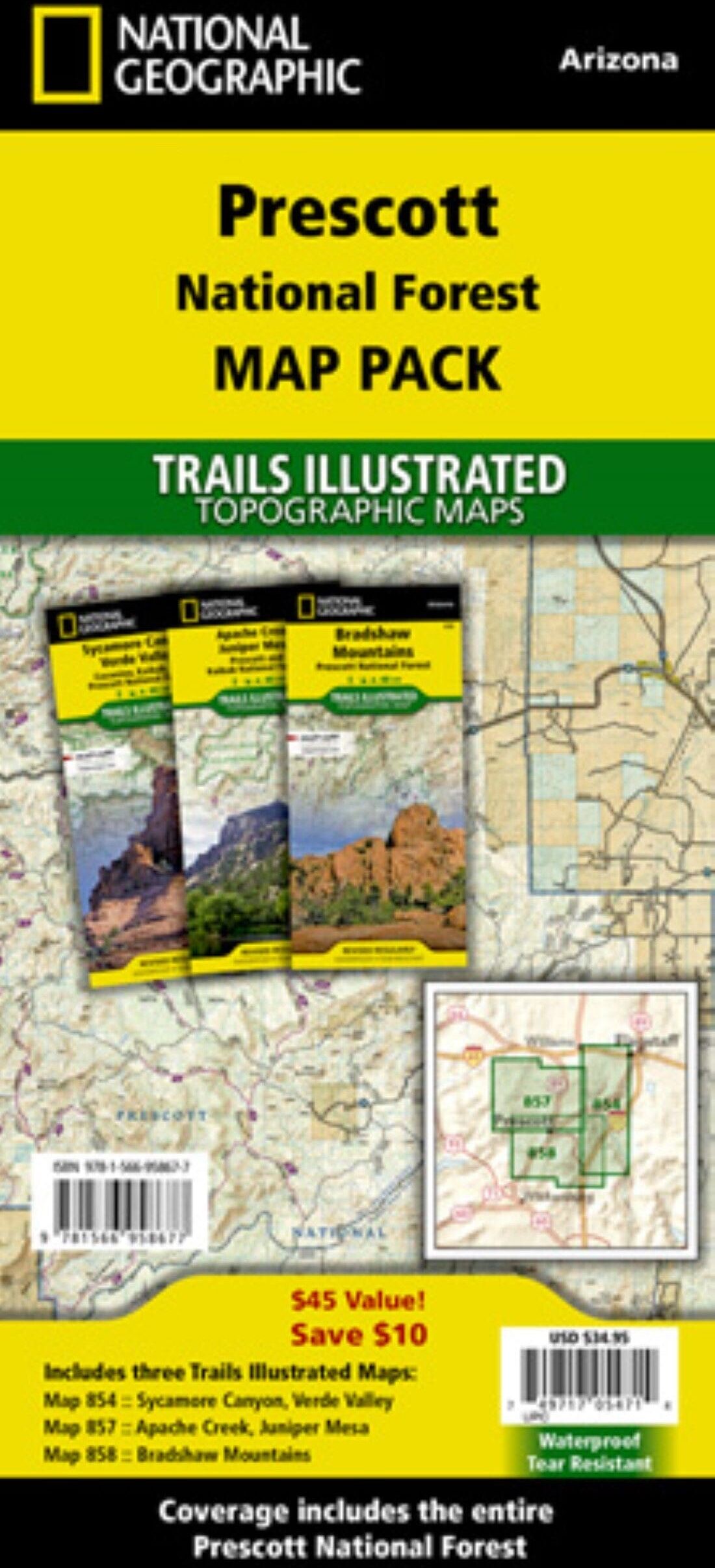 Forêt nationale de Prescott (lot de cartes)   National Geographic