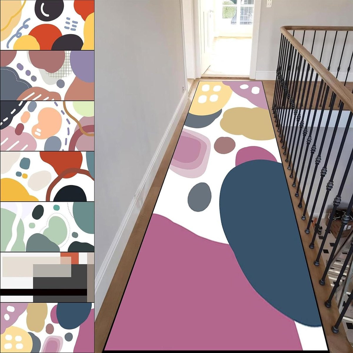 Grijs Loper Kleed met Antislip Achterkant voor Gang, Keuken of Badkamer, 80 x 90 cm