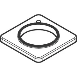 Hansgrohe Vernis Rosette eckig, mattschwarz, , 93954670 93954670