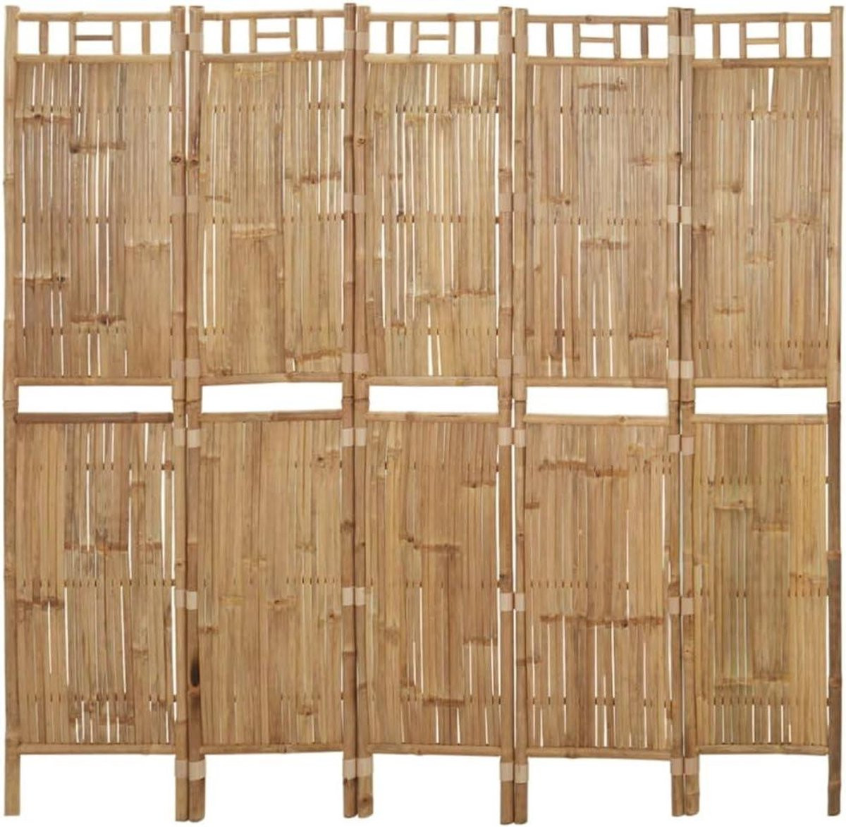 Bruin Bamboe Kamerscherm - Room Divider Paneel - 200 x 180 cm