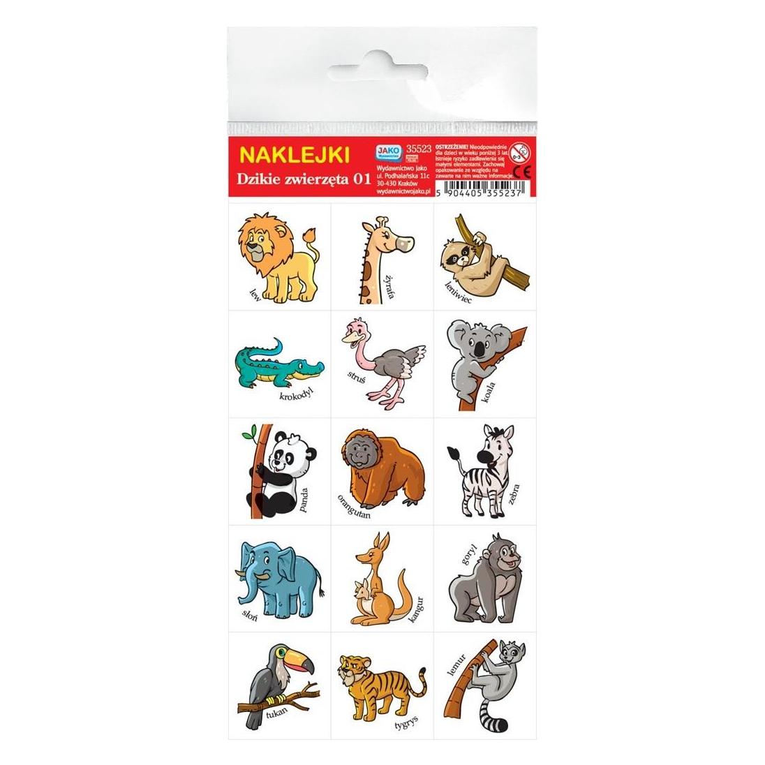 Teka Aufkleber. Wilde Tiere (15 Sticker) (47996406)