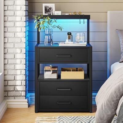 No Nightstand with Charging Station