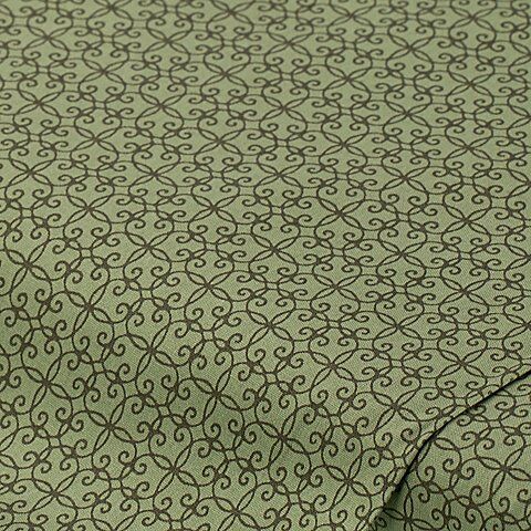 Baumwoll-Trachtenstoff "Ornamente", jägergrün