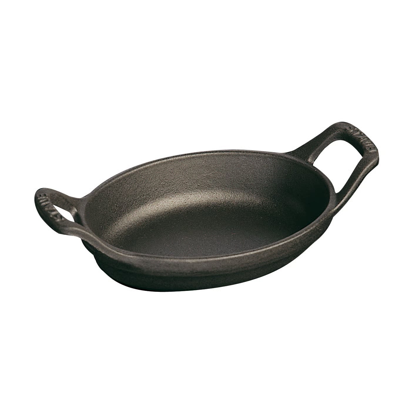 STAUB ovale ovenschaal van gietijzer 37 cm Zwart