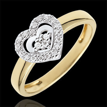 Edenly Ring Herz Paris - Zweier Goldlegierungen