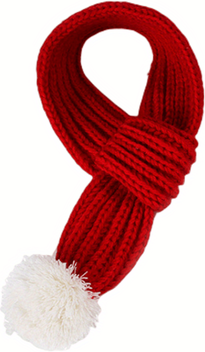 Multisell Products Hub Red Knit Scarves With Pompom, Dog Knitted Scarf, Neck Warmer Bandana Christmas Festival Party Pet Puppy Cat Decor Access m