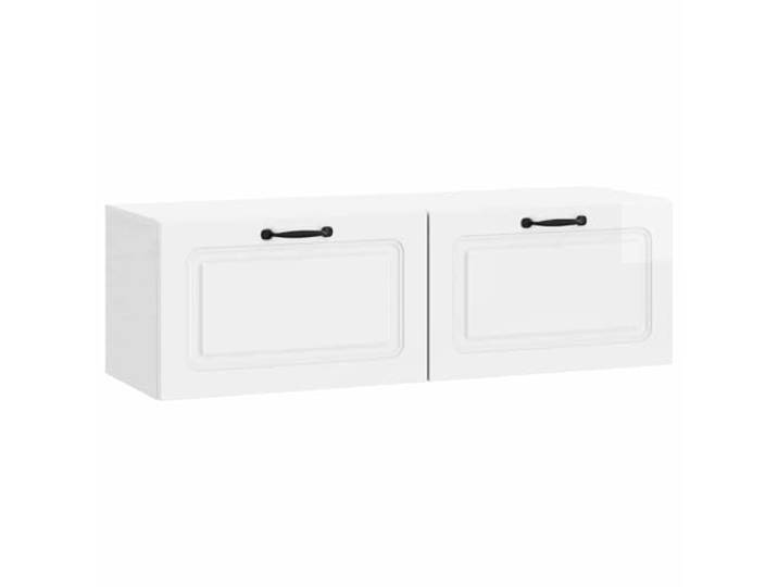 KGHERMDF Wandmontierter TV-Schrank Hochglanz Weiß 98 x 31 x 30 cm Kompakt, Kabelmanagement, Robust, Modernes Design für Wohnzimmer