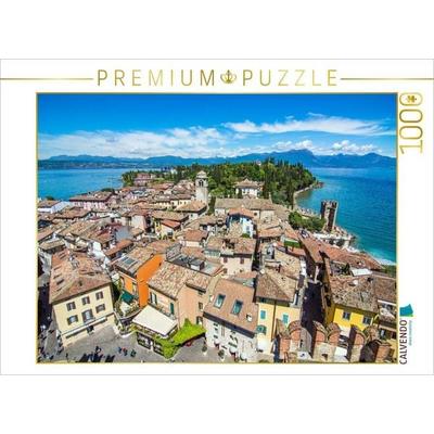 CALVENDO Puzzle Blick auf Sirmione und den südlichen Gardasee | 1000 Teile Lege-Größe 64x48cm Foto-Puzzle für glückliche Stunden