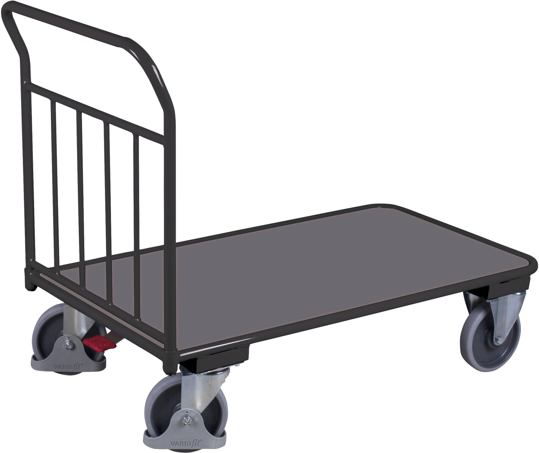 Variofit Schiebebügelwagen mit senkrechten Rohren RAL 7016 (sw-500.105/AG)