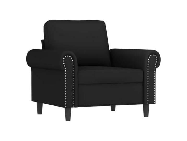 KTHLBRH 4-teiliges Sofaset aus schwarzem Samt mit Kissen Polyester, Metallrahmen, Sperrholz, Schaumgummi, 1 2-Sitzer-Sofa, 1 3-Sitzer-Sofa, 1 Fußstütze