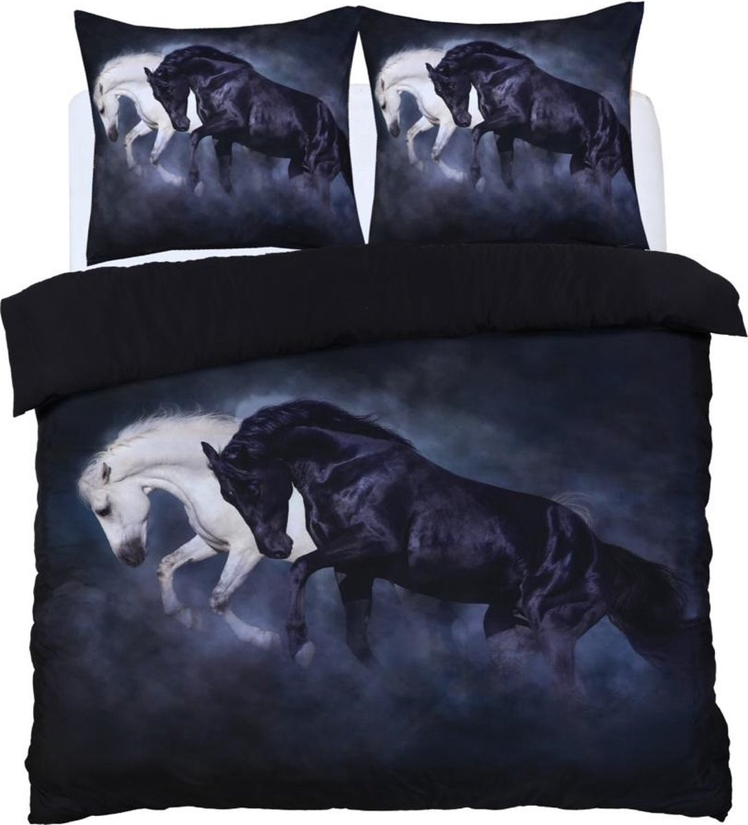 Husch Dekbedovertrek Horses 200 x 220 cm - Paardenprint