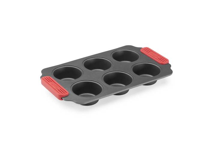 Lékué Moule à muffins antiadhésif Lékué lot de 6 Rouge