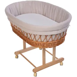 Mionido Stubenwagenpolster Musselin, beige