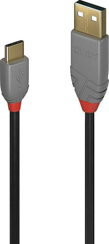 Lindy USB 2.0 kabel Type A naar Type C, Anthra Line, 3 meter