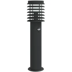 vidaXL Wegeleuchte mit Bewegungsmelder Schwarz 60 cm Edelstahl