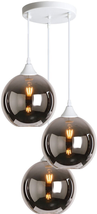 George Oliver Ber 3 - Light Cluster Pendant Silver/White