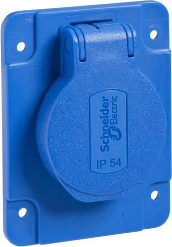 Schneider Electric Komplett Schutzkontakt-Steckdose mit Klappdeckel Blau PKS61B 1St.