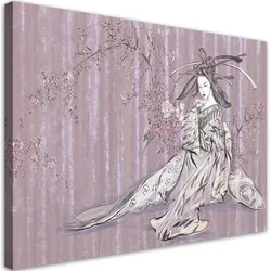 WANDBILD traditioneller japanischer geisha