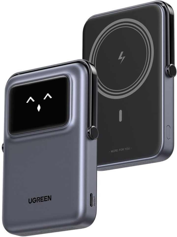 Ugreen Uno 10000mah Magnetisk Trådlös Powerbank - Grå