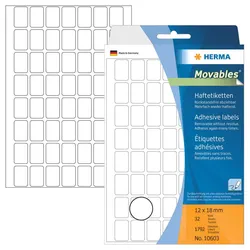 HERMA Etiketten Movables 12,0 x 18,0 mm, weiß