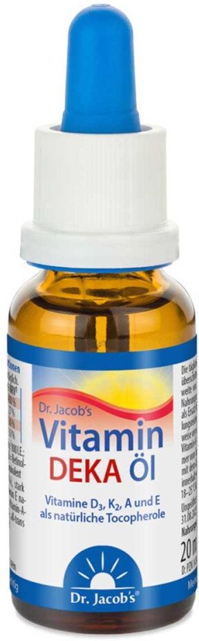 Dr. Jacob's DEKA Öl 800 IE Vitamin D3+K2+A+E 640 Tropfen 20ml