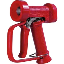 Profi-Reinigungspistole, Heiß- wasserausführung, rot gummiert mit Handschutzbügel