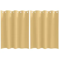 vidaXL Verdunkelungs-Vorhänge mit Ringen 2 pcs Beige 140 x 140 cm