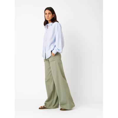 Loose-fit-Jeans TONI "Jenny Wide", Damen, Gr. 40, Lang, grün (khaki 653), Denim/Jeans, Obermaterial: 79% Baumwolle CO. 11% Polyester PES. 8% Lyocell CLY. 2% Elasthan EL., unifarben, slim fit normal, Jeans, mit sehr weitem Bein