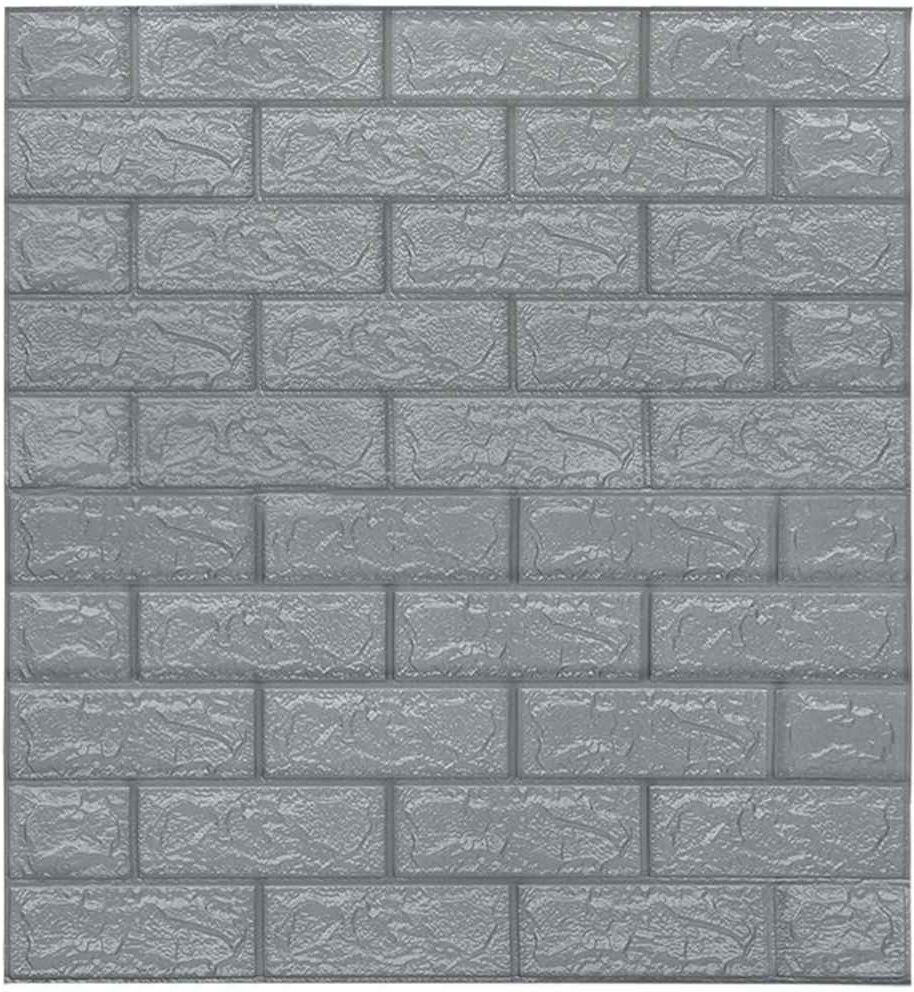 vidaXL Papier peint 3D autoadhésif Briques 40 pcs Anthracite