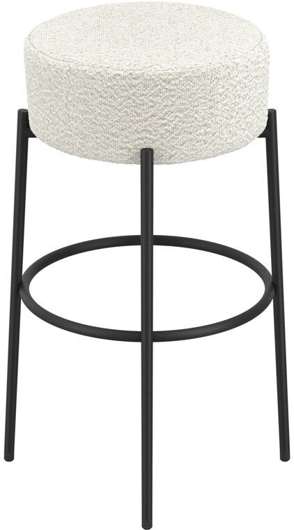 LPD ANAIS UPHOLSTERED COUNTER STOOL Ivory 66cm H X 40cm W X 40cm D