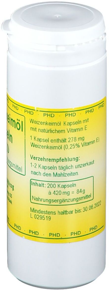 PHD Weizenkeimöl Kapseln 200 St