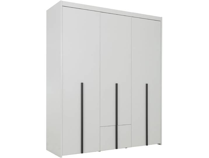 Kleiderschrank GAMI TREVOR , weiß, B:181cm H:215cm T:60cm, Holzwerkstoff, Schränke, Kleiderschrank, Praktischer Stauraum mit großer Kapazität