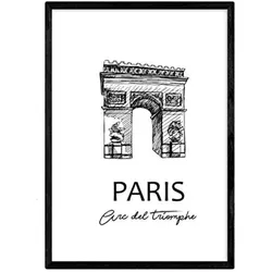 POSTER Städte Denkmäler Paris Triumphbogen A4 Rahmenlos